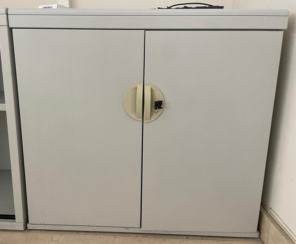 Armario Bajo de Oficina 2 Puertas Gris 87x43cm