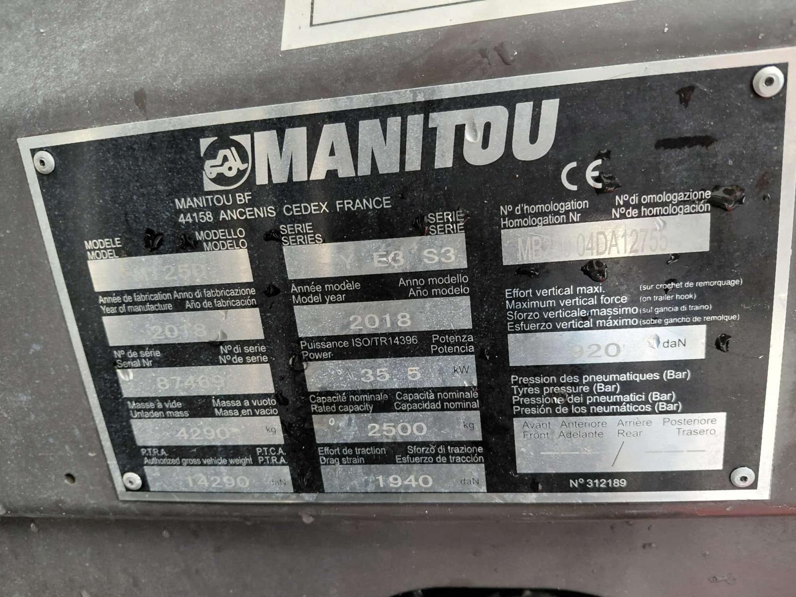 Carretilla Retráctil Manitou MI25D 2.5T Diésel 2018 – Motor Yanmar – Toledo