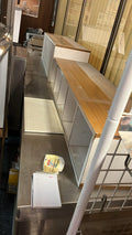 Barra de Bar Completa Encimera Madera + Estructura Inox – Segunda Mano