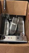 Freidora Eléctrica Doble Cubeta Acero Inox – Nueva en Caja con Cestas