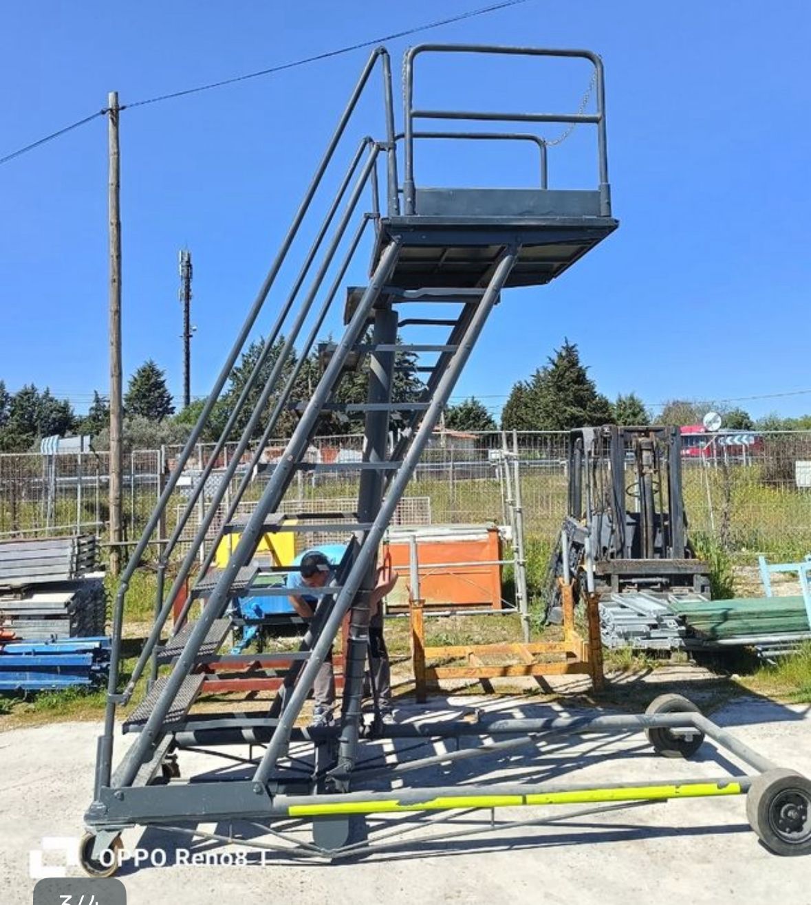 Plataforma Elevadora Manual 3,5m Hidráulica con Ruedas Profesional