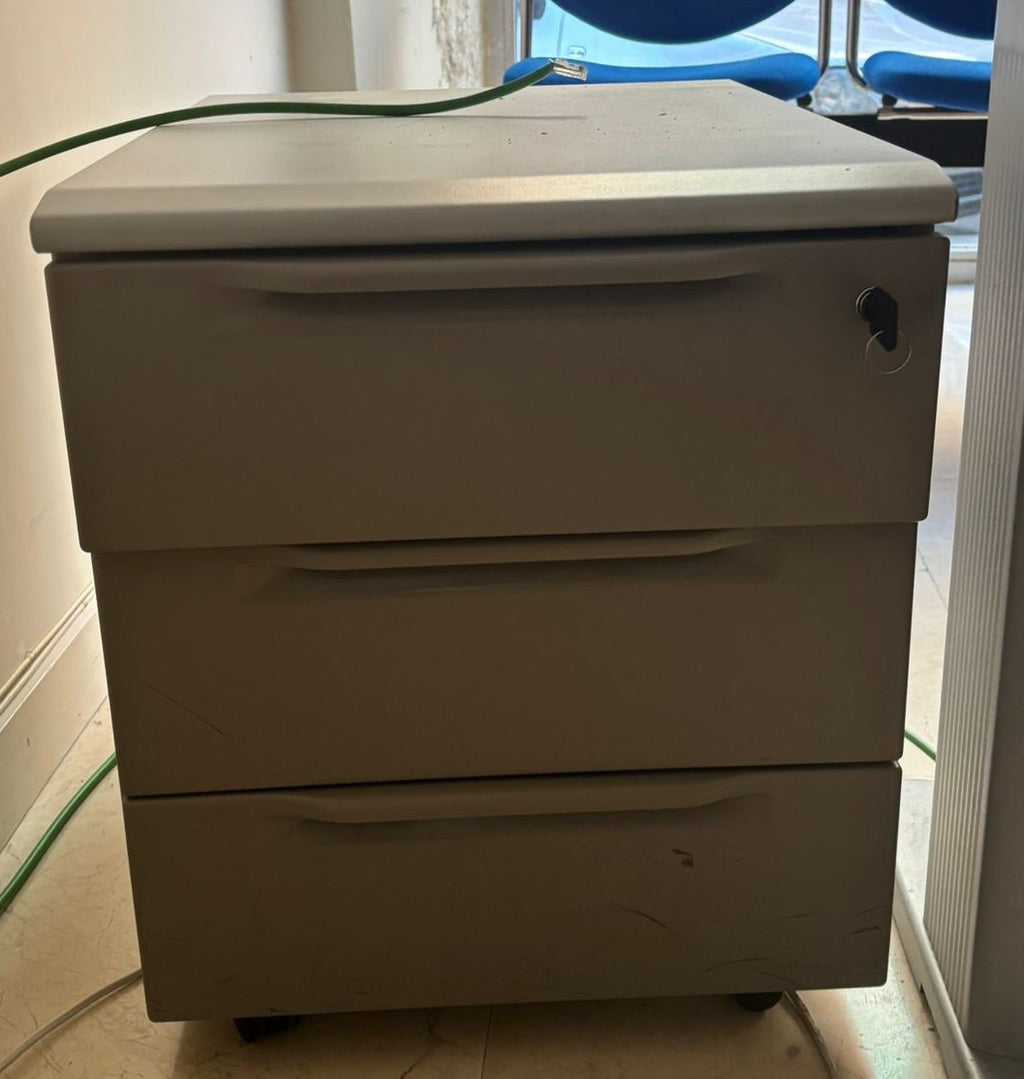 Cajonera de Oficina Móvil 3 Cajones con Llave