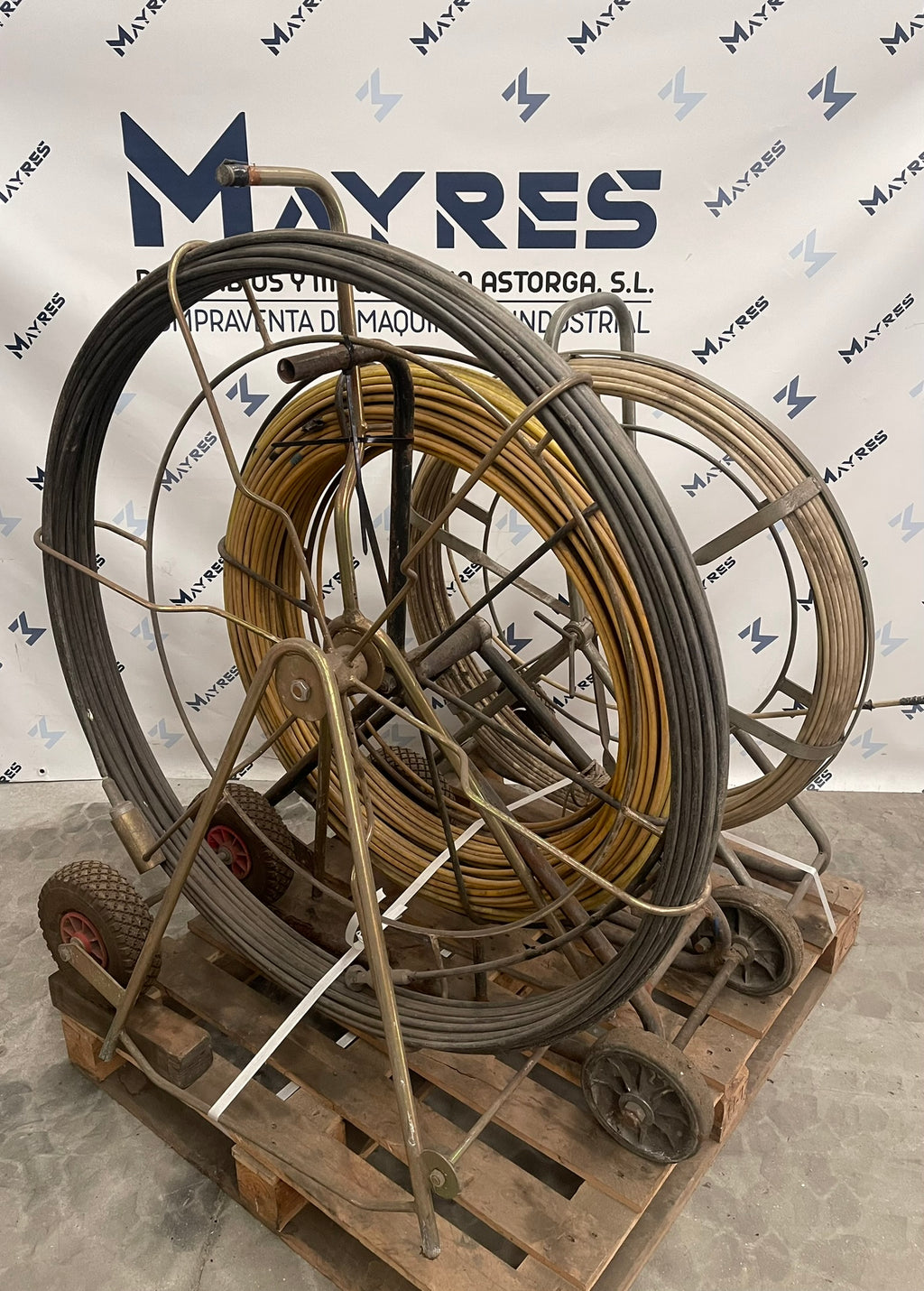 Lote guías pasacables con carro