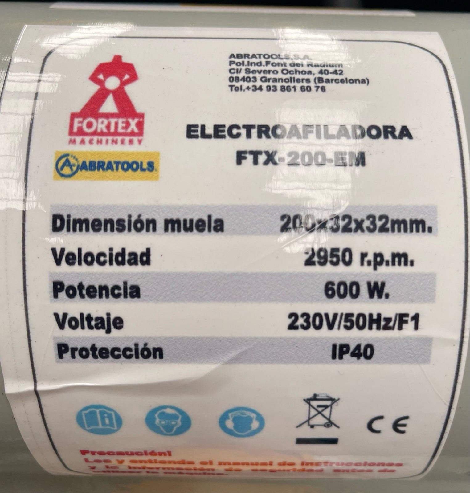 Esmeril con columna FORTEX FTX-200-EM