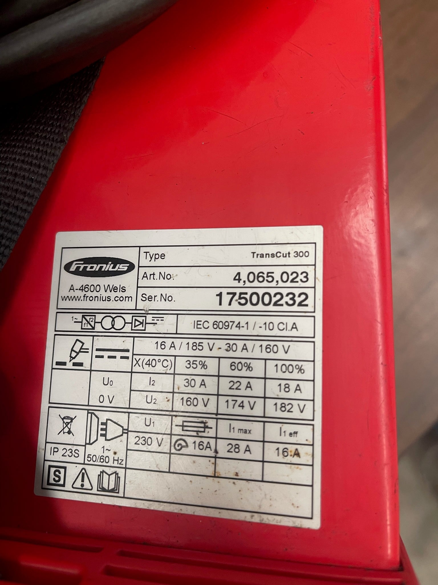 Plasma de mano FRONIUS TRANSCUT 300